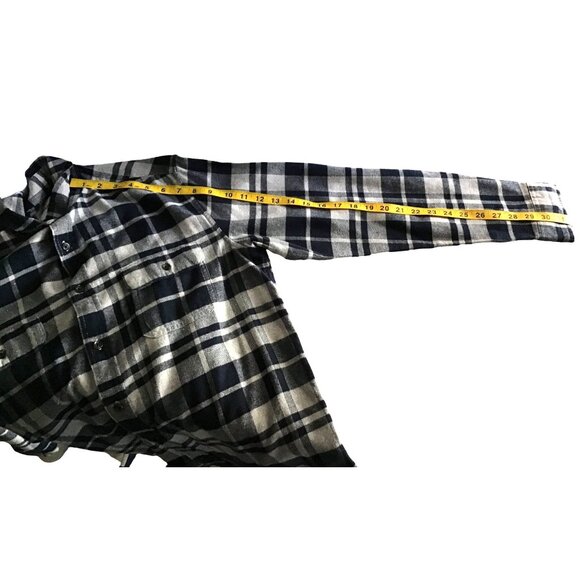 GOODIELLOW- MEN CHECKED 100% COTTON FLANNEL SHIRT SIZE MEDIUM - Picture 3 of 6